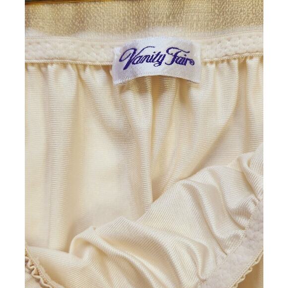 Vtg Vanity Fair Silky Champagne Beige Nylon Slip Skirt Made In USA 32" Large - Picture 5 of 10